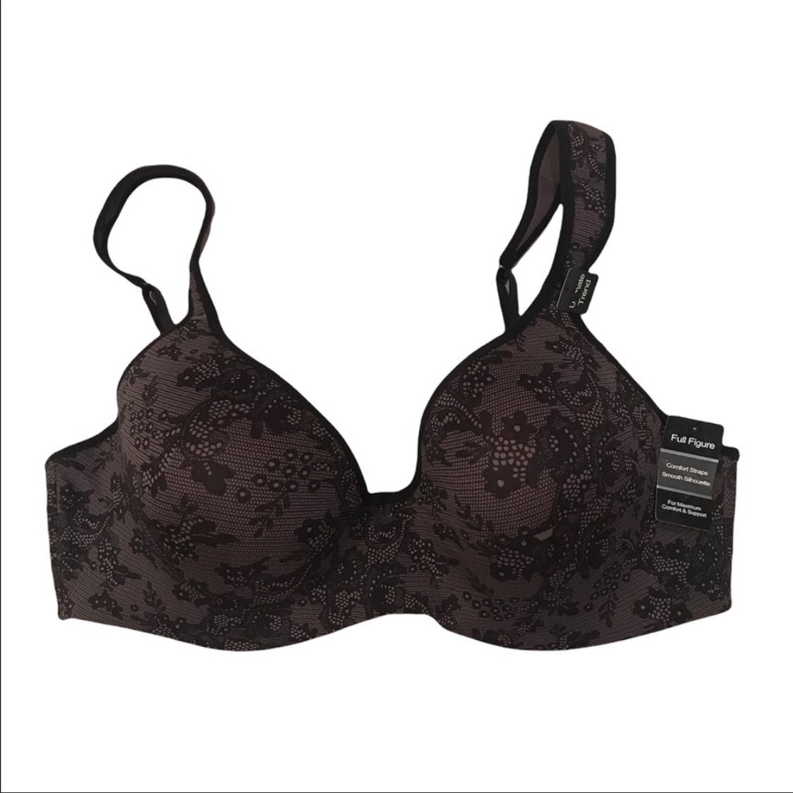 Kathy Ireland Intimates LACE 38-C PUSH UP Bra BURGUNDY & BLACK LACE New w/tags Kathy Ireland Intimates LACE 38-C PUSH UP Bra BURGUNDY & BLACK LACE New w/tags